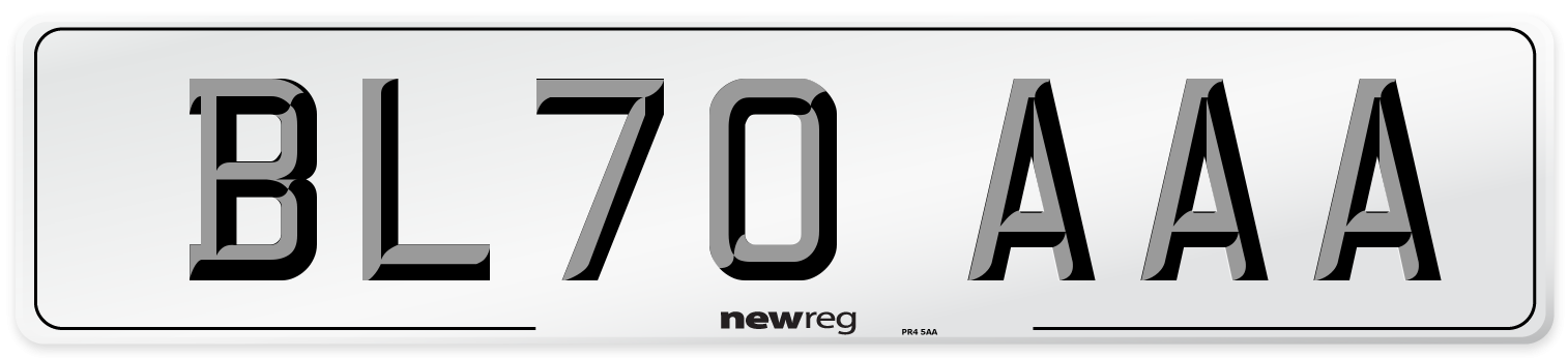 BL70 AAA Number Plate from New Reg
